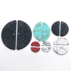 Natural Mother of pearl cabochon shape cutting colorful stone for rings design face cutting blue stone women jewelry beans 