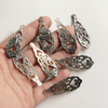 Natural Mother of pearl clover shape cutting black shell for bracelet making hollow design plain face small beans square design