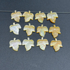 Natural Mother of pearl leaf shape cutting yellow color for earrings making DIY women necklace small leaf shape small beans 
