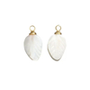Natural Mother of pearl small beans cross design cutting leaf shape for pendant making women jewelry parts pretty things moon 