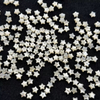 Natural Mother of pearl small star shape cutting for necklace making bombe face cabochon white shell for DIY jewelry using beans