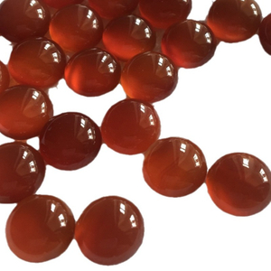 Natural Mother of pearl disco cabochon for rings inlay design red agate round shape higt thickness small beans women jewelry DIY