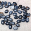 Natural Mother of pearl small cabochon oval shape blue gray stone jewelry inlay design parts rings design making necklace design