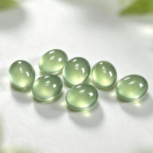 Natural Mother of pearl oval shape cutting for rings design green chalcedony small beans for necklace inlay agate jewelry making