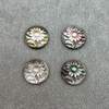 Natural Mother of pearl flower cabochon cutting round pendant women jewelry fashion design embossment shape icons image 