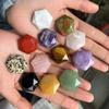Natural Mother of pearl star shape cutting for pendant making fahsion stone women necklace Amethyst face cutting turqoise 