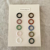 Natural Mother of pearl rings jewelry cutting women necklace design agate green stone lapis colorful jewelry fashion design onxy