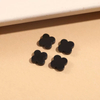 Natural Mother of pearl clover shape cutting small beans for bracelet inlay making colorful stone flower design women fashion necklace 