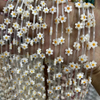 Natural Mother of pearl small flower cutting for necklace making beans double side yellow shell women bracelet parts for girl 