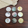 Natural Mother of pearl image design cutting small cabochon for pendant inlay making embossment design bird image women necklace 