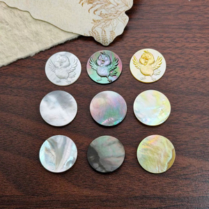 Natural Mother of pearl image design cutting small cabochon for pendant inlay making embossment design bird image women necklace 
