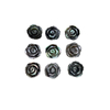 Natural Mother of pearl flower shape cutting black shell double face small beans for women jewelry DIY parts necklace using 