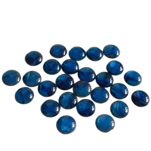 Natural Mother of pearl round cabochon for rings design making abalone shell blue color small beans jewelry inlay design women
