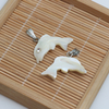 Natural Mother of pearl animal shape cutting for jewelry pendant making small fish design white color beads parts pretty things