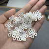 Natural Mother of pearl hollow design for bracelet making women jewelry double cutting necklace beans DIY square shape 