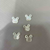 Natural Mother of pearl flower shape cutting animal design for earrings women pendant design making white shell prety image 