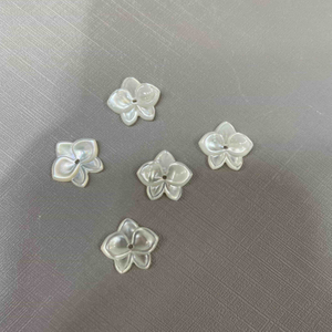 Natural Mother of pearl flower shape cutting earrings making small beans embossment design necklace fashion parts women 