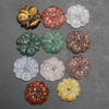 Natural Mother of pearl flower design cutting tiger eyes stone crystal pendant making necklace jewelry inlay cabochon earrings 
