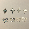 Natural Mother of pearl flower cutting earrings design jewelry beads necklace making for women DIY parts cabochon inlay jewelry