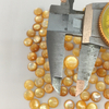 Natural Mother of pearl small cabochon yellow color for rings inlay making women necklace round shape parts bombe design 