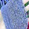 Natural Mother of pearl tanzanite beads face cutting necklace making women jewelry fashion design small ball blue color stone 