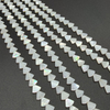 Natural Mother of pearl necklace design making round shape plain face white shell jewelry parts for rectangle shape for chain 