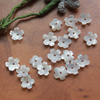 Natural Mother of pearl earrings design small flower cutting for women jewelry making beans by handmade chain parts rings 