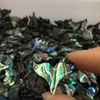 Natural Mother of pearl fish shape cutting cabochon jewelry pendant making tail shape abalone shell women necklace colorful