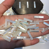 Natural Mother of pearl square shape cutting necklace beans lone size for bracelet design making white shell women jewelry fashion