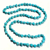 Natural Mother of pearl necklace women jewelry blue stone small beans turquoise stone DIY fashion design white color chain 