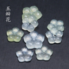 Natural Mother of pearl flower cutting earring design jade material chalcedony small beans rings inlay design making jewelry 