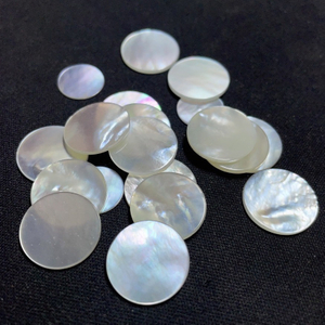 Natural Mother of pearl round shape cutting jewelry inlay pendant design for women earring making parts plain face thin beads