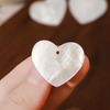 Natural Mother of pearl heart shape pendant design river shell flat face carving jewelry parts making big size heart parts white 