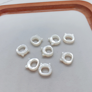 Natural Mother of pearl animal shape cutting for jewelry chain design cat design bracelet making small things women jewelry 