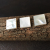 Natural Mother of pearl square shape cutting high thickness for jewelry pendant making white shell oval shape earring design 