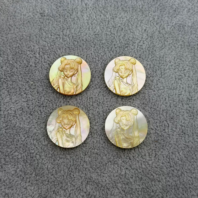 Natural Mother of pearl oval shape cutting icons making lady face image pendant white shell cameo inlay parts necklace design