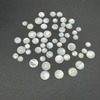 Natural Mother of pearl cabochon cutting rings design making round beads jewelry parts for earring necklace using white shell