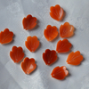 Natural Mother of pearl red leaf design earring making women jewelry DIY red conch shell handmade cutting beads small pendant