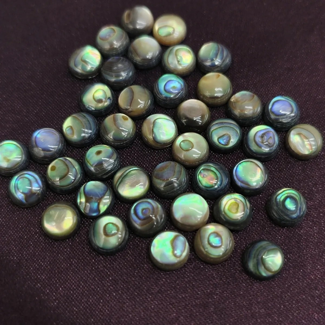 Natural Mother of pearl necklace abalone shell cabochon carving for rings inlay making jewelry small beads parts round ball 