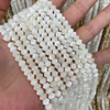 Natural Mother of pearl necklace design round shape rectangle brown color women chain making fashion beads jewelry parts 