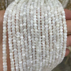 Natural Mother of pearl necklace design round shape rectangle brown color women chain making fashion beads jewelry parts 