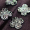 Natural Mother of pearl jewelry inlay design making flower black shell cabochon cutting face carving for pendant for earring design