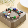 Natural Mother of pearl cross design cutting crystal red stone cross necklace design colorfull jewelry DIY making bracelet 