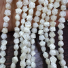 Natural Mother of pearl rose flower carving for necklace making design jewelry double side cutting bracelet DIY cabochon small beads