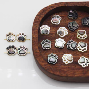 Natural Mother of pearl claw for cat design small cabochon earrings design girl jewelry design inlay beans pretty things icons 