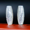 Natural Mother of pearl small beans for man jewelry making bigger pendant oval shape face cutting white shell cabochon image design 