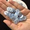 Natural Mother of pearl button shape cutting for cloth making small beans cabochon design jewelry parts blue color round disco 