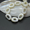 Natural Mother of pearl hollow cutting for necklace making white shell women jewelry oval shape for DIY bracelet brown color