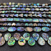 Natural Mother of pearl heart shape cabochon for earrings DIY rhombus shape carving abalone shell necklace using small things