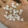 Natural Mother of pearl cabochon flower carving by handmade small size for earrings white shell pretty things inlay jewelry beans 